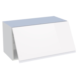 Meuble haut cuisine 1 porte relevante H.43,2 cm x L. 80 cm - Blanc brillant sans poignée