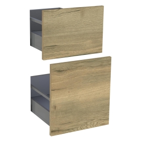 Kit façade meuble cuisine Chêne Structuré 2 casseroliers H. 71,7 cm L. 39,7 cm