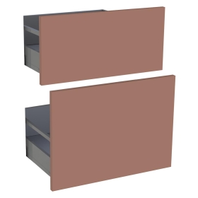 Kit façade meuble cuisine Terracotta Mat 2 casseroliers H. 71,7 cm L. 59,7 cm