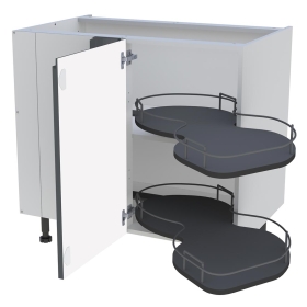 Meuble bas cuisine 1 porte H.87 cm x L. 90 cm - BSA110G - Gris ardoise mat sans poignee