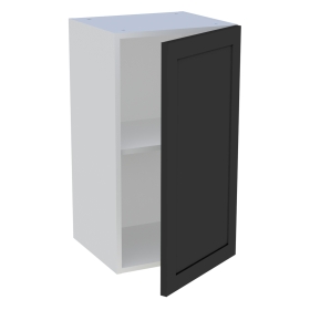 Meuble haut cuisine 1 porte H.72 cm x L. 40 cm - Noir cadre