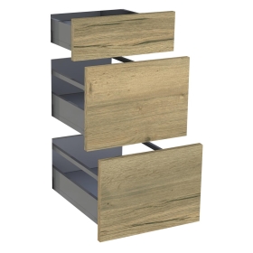 Kit façade meuble cuisine Chêne Structuré 1 tiroir, 2 casseroliers H. 71,7 cm L. 39,7 cm