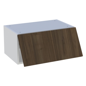 Meuble haut cuisine 1 porte relevante H. 28,8 cm x L. 60 cm - Noyer foncé