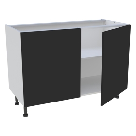 Meuble bas cuisine 2 portes H.87 cm x L. 120 cm - Noir mat