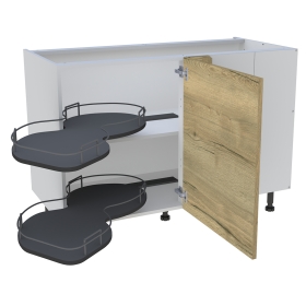 Meuble bas cuisine 1 porte H.87 cm x L. 120 cm - BSA120D - Chêne structuré