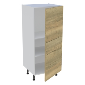 Demi colonne cuisine 2 portes H.129,6 cm x L. 60 cm - Chêne structuré