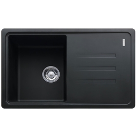 Evier 1 cuve avec égouttoir granit noir - Franke FRMG1ON