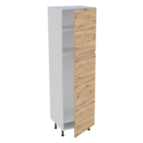 Colonne cuisine 2 portes H.216,6 cm x L. 60 cm - CFR2P601 - Chêne naturel sans poignée