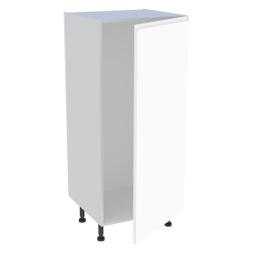 Demi-colonne cuisine pour réfrigérateur avec 1 porte H.129,6 cm x L. 60 cm - Blanc Mat Sans Poignée