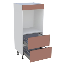 Demi colonne cuisine 2 casseroliers H.129,6 cm x L. 60 cm - Terracotta mat