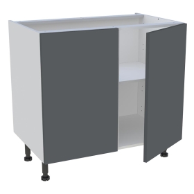 Meuble bas cuisine 2 portes H.87 cm x L. 90 cm - Gris ardoise mat
