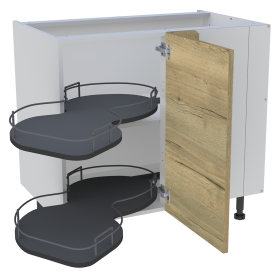 Meuble bas cuisine 1 porte H.87 cm x L. 90 cm - BSA110D - Chêne structuré