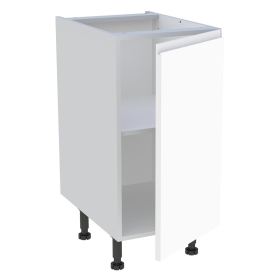 Meuble bas cuisine 1 porte H.87 cm x L. 40 cm - Blanc mat sans poignée