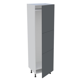 Colonne cuisine pour réfrigérateur avec 3 portes H.201,6 cm x L. 60 cm - Gris Ardoise Mat