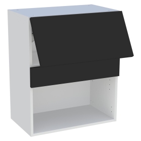 Meuble haut cuisine pour micro-ondes 1 porte relevante H.72 cm x L. 60 cm - Noir Mat