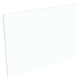 Coté de remplacement ilot pour meubles bas et haut dos à dos BLANC CHAUD MAT - H. 72 cm