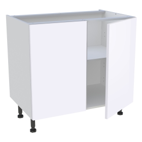 Meuble bas cuisine 2 portes H.87 cm x L. 90 cm - Blanc brillant