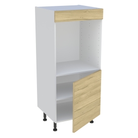 Demi colonne cuisine 1 porte H.129,6 cm x L. 60 cm - Chêne clair