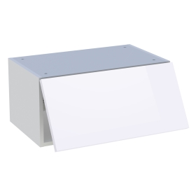Meuble haut cuisine 1 porte relevante H.28,8 cm x L. 60 cm - Blanc brillant
