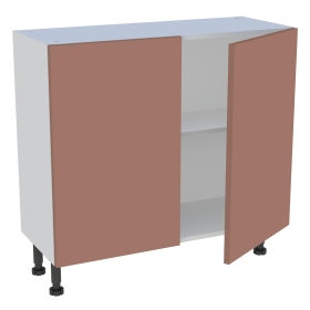 Meuble bas cuisine 2 portes H.87 cm x L. 90 cm x P. 36,9 cm - Terracotta mat