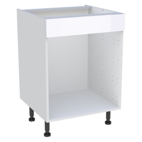 Meuble bas cuisine  H.87 cm x L. 60 cm - Blanc brillant