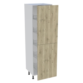 Colonne cuisine 2 portes H.216,6 cm x L. 60 cm - C2P601EX - Chêne doré