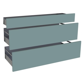 Kit façade meuble cuisine Vert Opale Mat 1 tiroir, 2 casseroliers H. 71,7 cm L. 119,7 cm