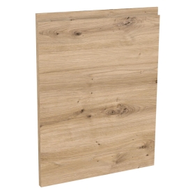Kit façade 1 porte lave-vaisselle semi-intégrable Chêne Naturel Sans Poignée 1 porte H. 57,3 cm L. 44,7 cm