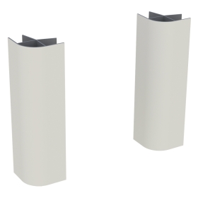 Lot de 2 jonctions d'angle droit pour plinthe H. 15 cm - Lin Mat