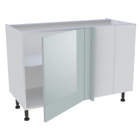 Meuble bas d'angle cuisine 1 porte H.87 cm x L. 120 cm - Gris cendre brillant