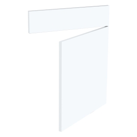 Kit façade meuble cuisine Blanc Mat 1 porte, 1 faux tiroir H. 71,7 cm L. 59,7 cm