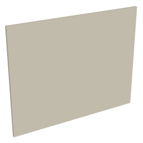 Coté de remplacement ilot pour meubles bas et haut dos à dos Beige Mat - H. 72 cm