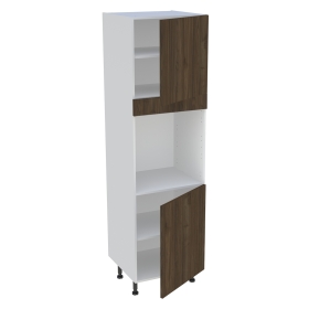 Colonne cuisine 2 portes H. 216,6 cm x L. 60 cm - CF2P - Noyer foncé