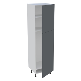Colonne cuisine pour réfrigérateur avec 2 portes H.201,6 cm x L. 60 cm - Gris Ardoise Mat