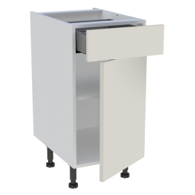 Meuble bas cuisine 1 porte, 1 tiroir H.87 cm x L. 40 cm - Lin mat