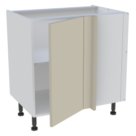 Meuble bas d'angle cuisine 1 porte H. 87 cm x L. 80 cm - Beige mat
