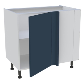 Meuble bas d'angle cuisine 1 porte H.87 cm x L. 90 cm - Bleu nuit mat