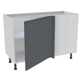Meuble bas d'angle cuisine 1 porte H.87 cm x L. 120 cm - Gris ardoise mat sans poignee