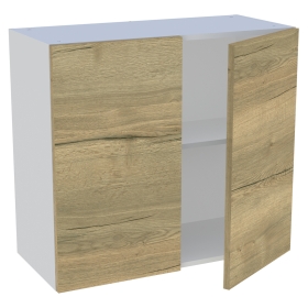Meuble haut cuisine 2 portes H. 72 cm x L. 80 cm - Chêne structuré