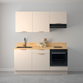 Cuisine complète Lin mat 180 cm avec meuble four