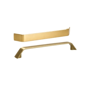 Poignée pont rétro dorée mat - L. 18,1 cm