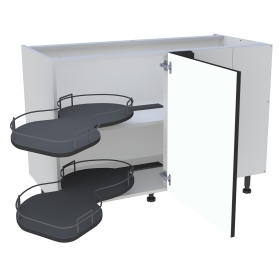 Meuble bas cuisine 1 porte H.87 cm x L. 120 cm - BSA120D - Noir cadre