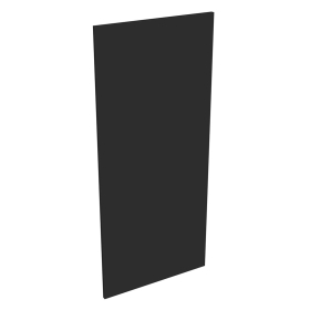 Coté de remplacement demi-colonne cuisine NOIR MAT - H. 129.6 cm