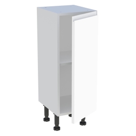 Meuble bas cuisine 1 porte H.87 cm x L. 30 cm x P. 36,9 cm - Blanc mat sans poignée