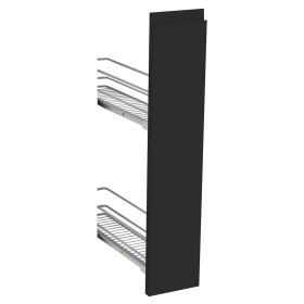 Kit façade meuble cuisine Noir Mat Sans Poignée 1 porte H. 71,7 cm L. 14,7 cm