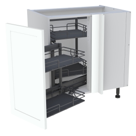 Meuble bas cuisine 1 porte H.87 cm x L. 80 cm - BSA105MCD - Blanc cadre
