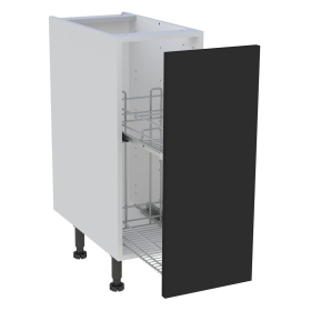 Meuble bas cuisine 1 coffre H.87 cm x L. 30 cm - Noir mat