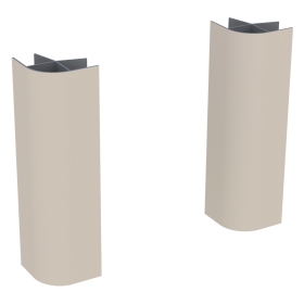 Lot de 2 jonctions d'angle droit pour plinthe H. 15 cm - Chêne Clair