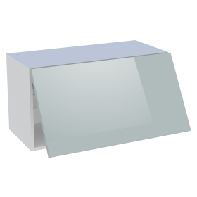 Meuble haut cuisine 1 porte relevante H.43,2 cm x L. 80 cm - Gris cendre brillant