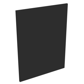 Kit joue de finition meuble bas cuisine NOIR MAT - H. 86.5 cm